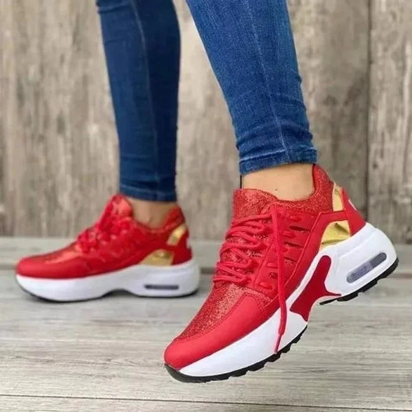 Breathable women's orthopedic sneakers, ideal for walking and providing all-day comfort and support.