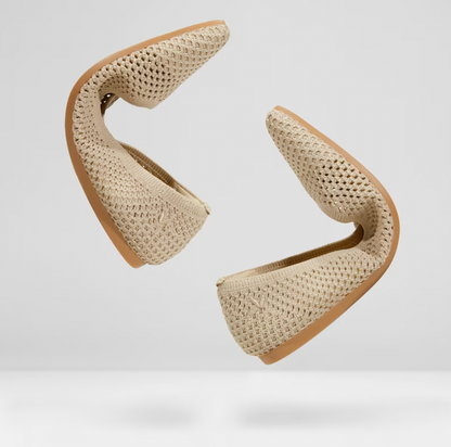 Breathable summer flats, comfortable women's footwear, perfect for warm weather.