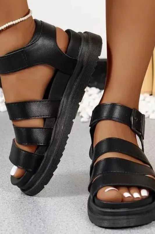 Women's comfortable slip-on sandals with strong arch support, perfect for daily wear and extended walking.