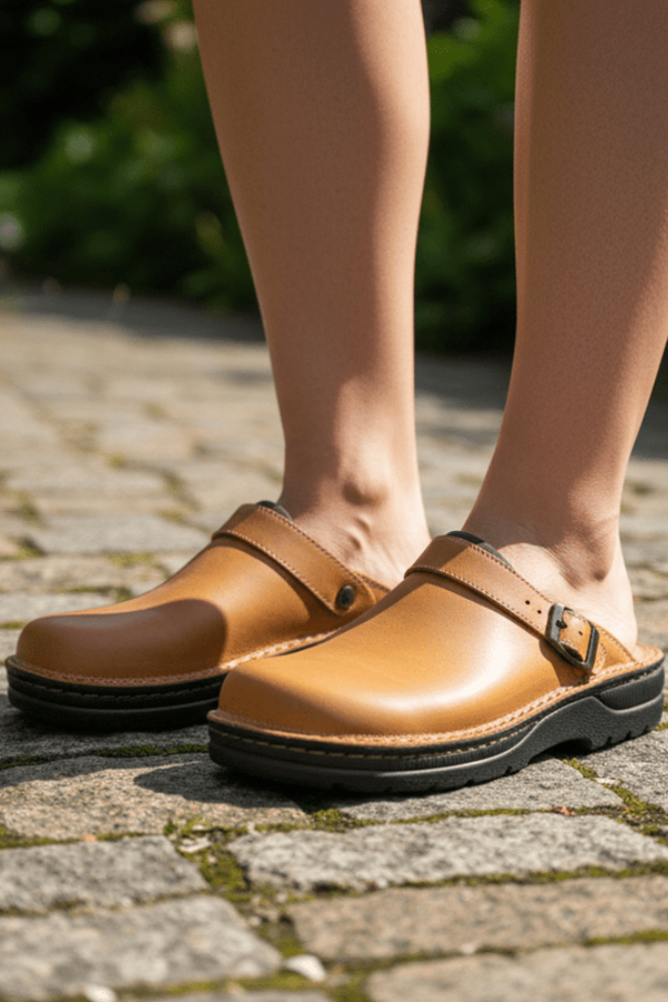 Women's walking clogs with comfortable support, perfect for active all-day wear & foot relief.