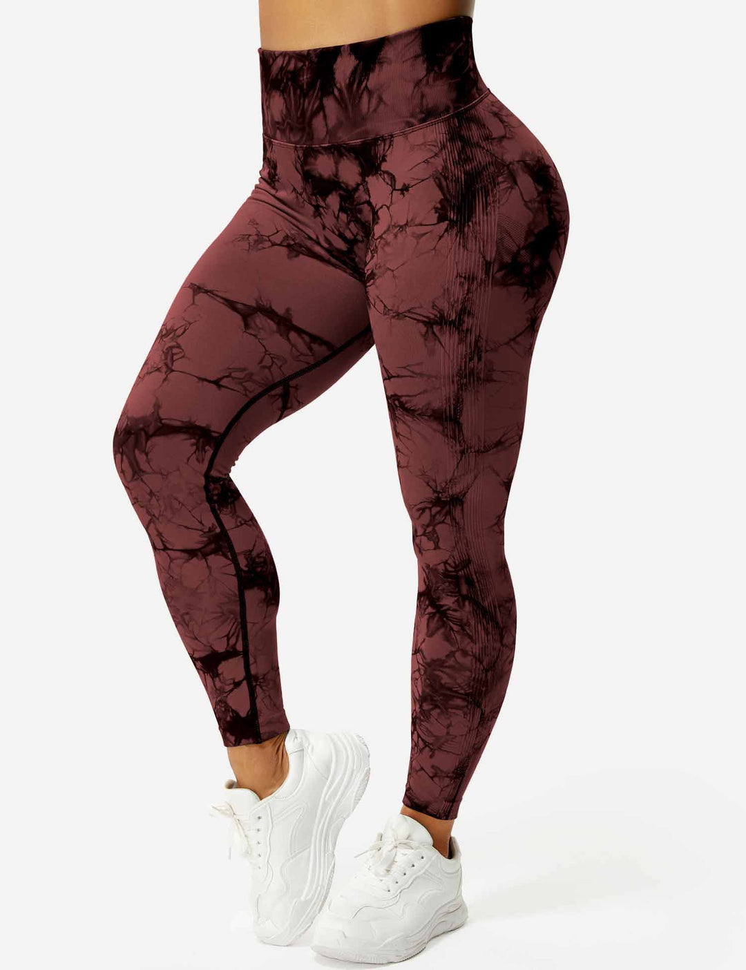 Sleek tie dye leggings, women's versatile fashion activewear.