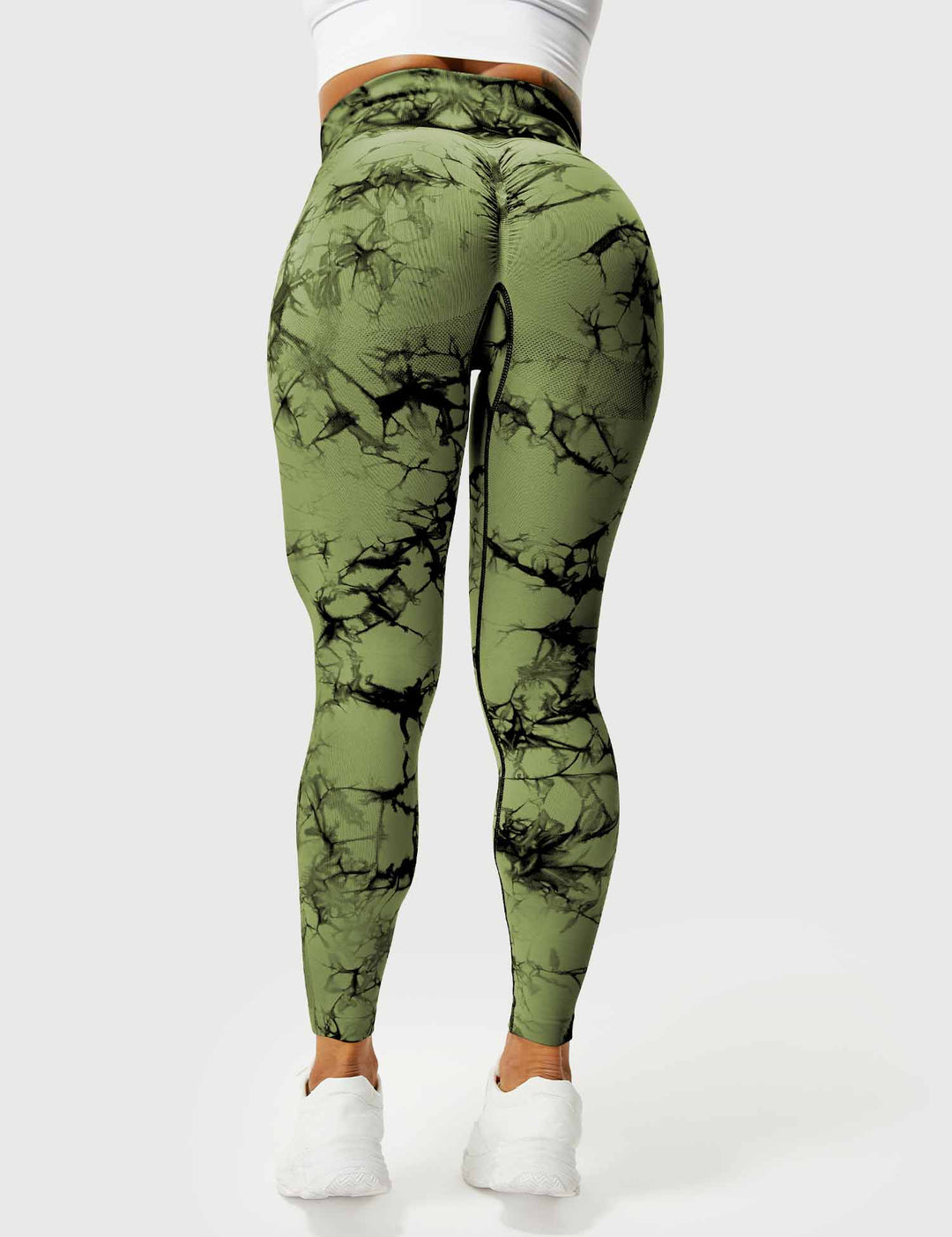 Women's tie dye leggings for yoga, running, & activewear.