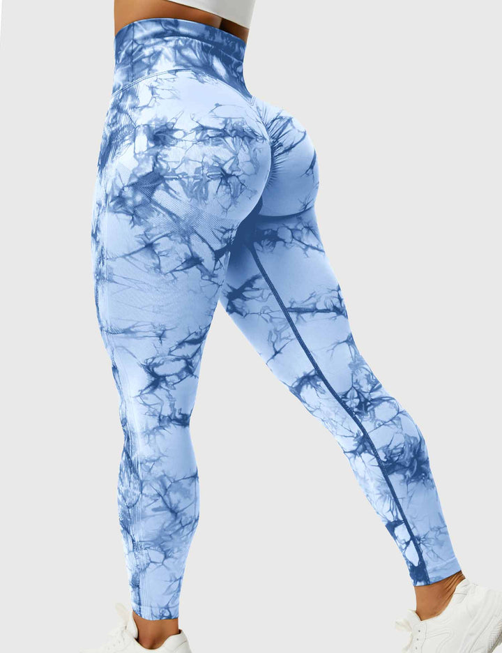 Comfortable high-waist tie dye leggings for women's active style.