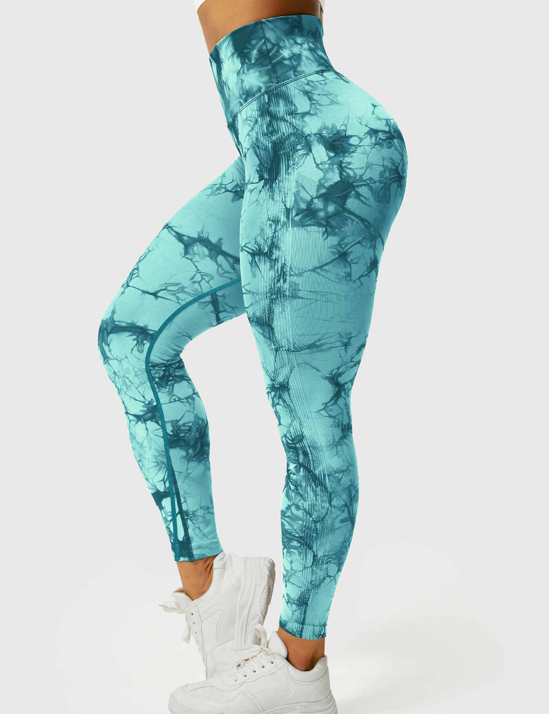 Colorful tie dye yoga pants for women, great for any activity.