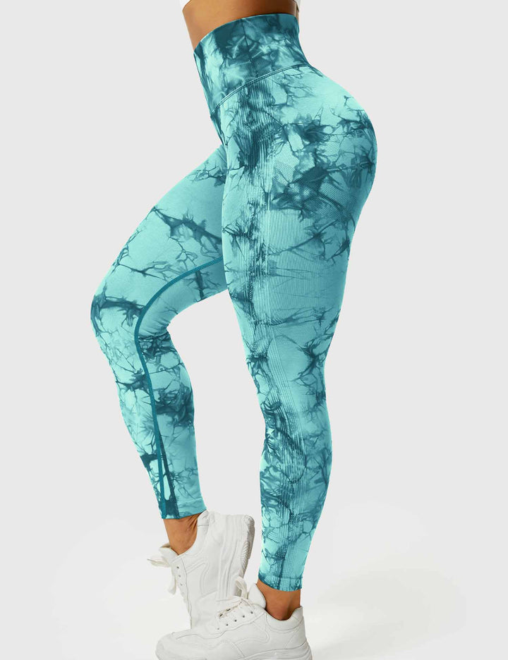 Colorful tie dye yoga pants for women, great for any activity.