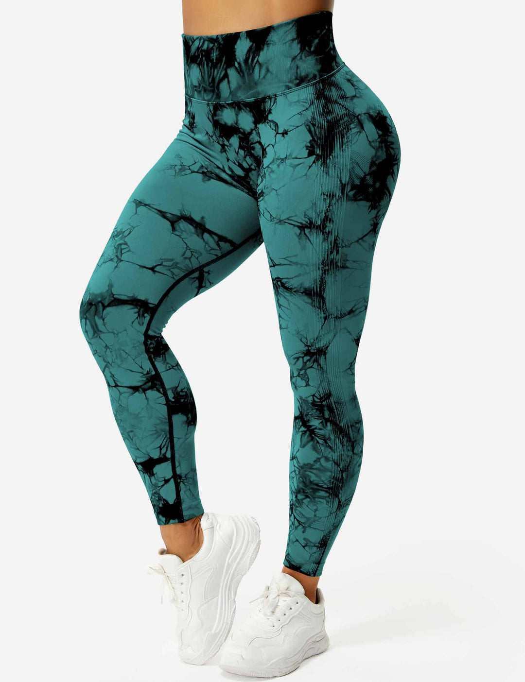 Women's stylish tie dye leggings, ideal for fitness & fashion.