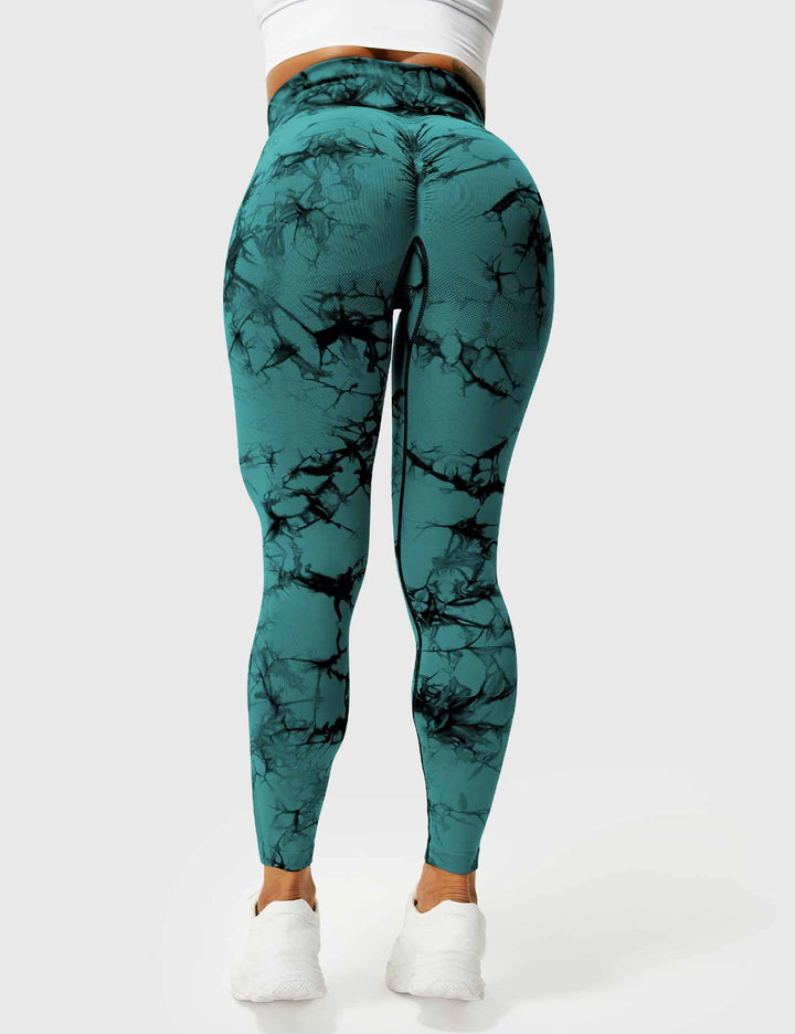 Comfortable tie dye high-waist leggings for women's active life.