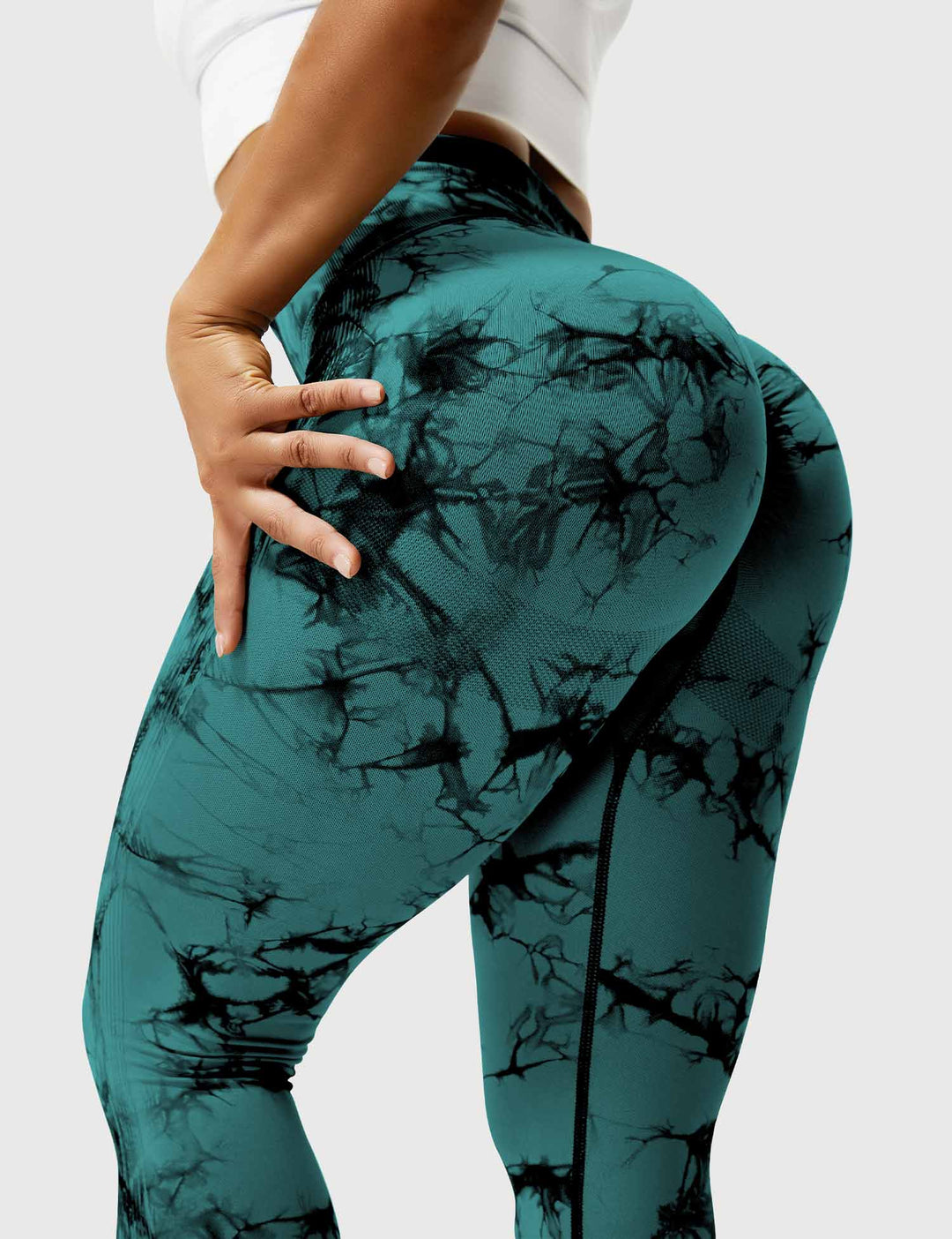 Soft and stretchy tie dye leggings for women, perfect activewear.