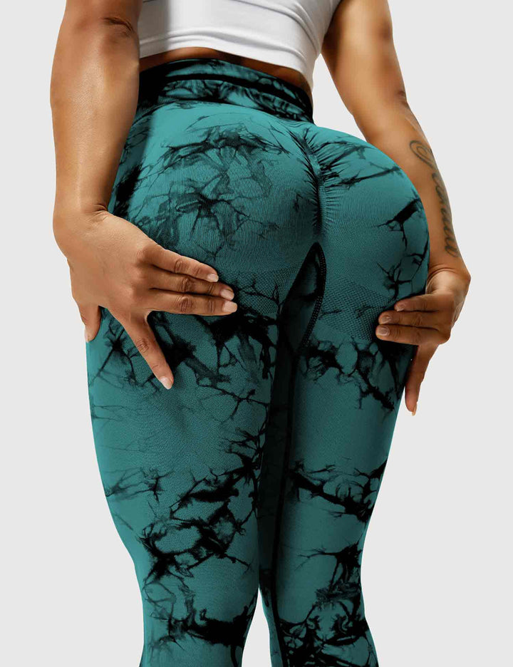 Women's colorful tie dye workout pants, comfortable & chic.
