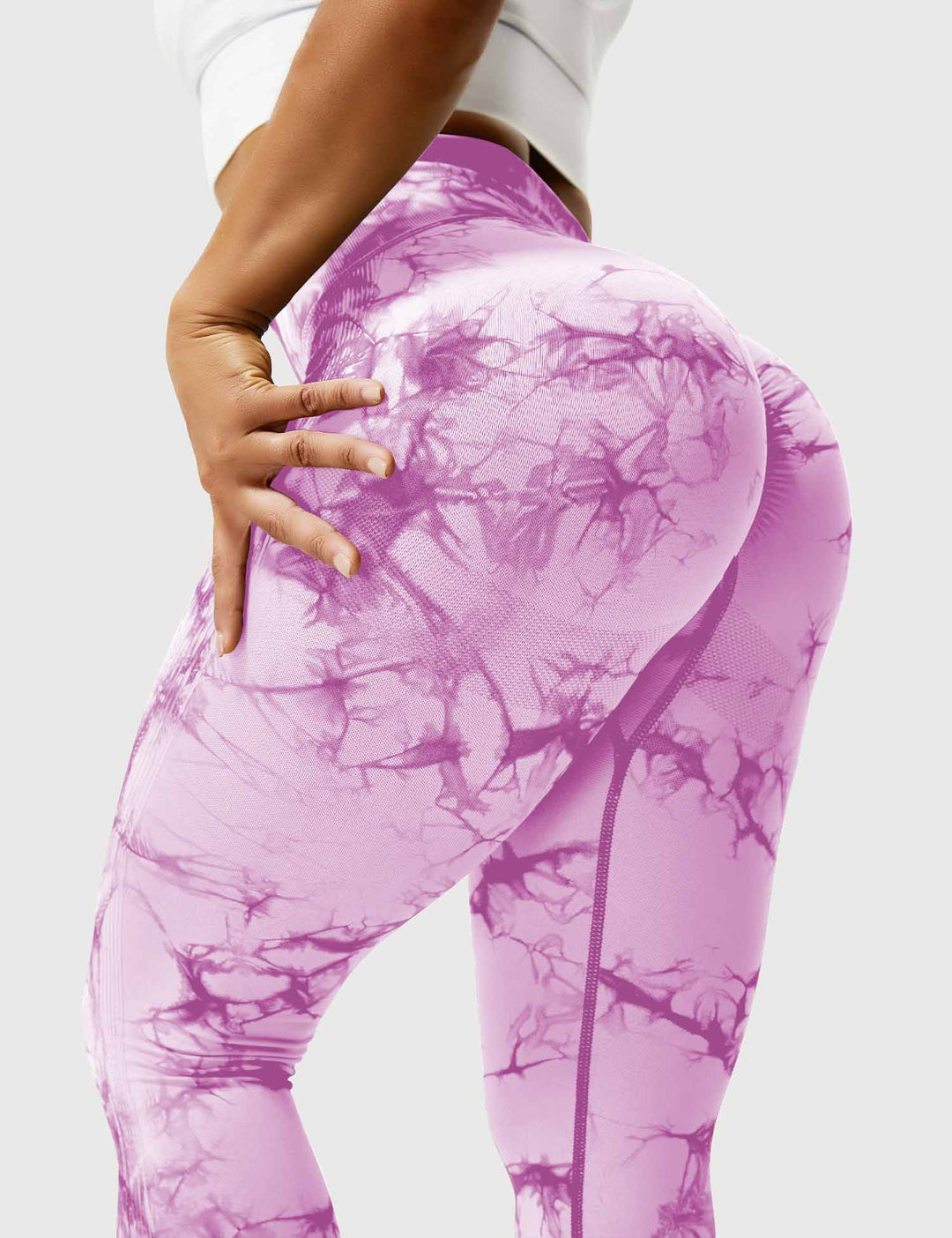 Stylish tie dye activewear for women, featuring a vibrant pattern.