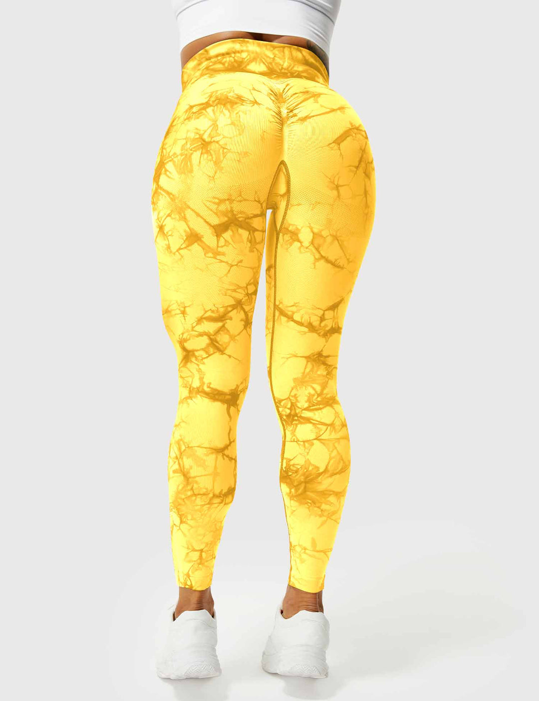 Durable tie dye activewear leggings for women's long-lasting style.
