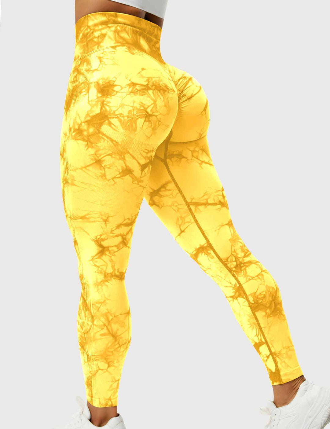 Stylish high-waist tie dye leggings for women, perfect for studio.
