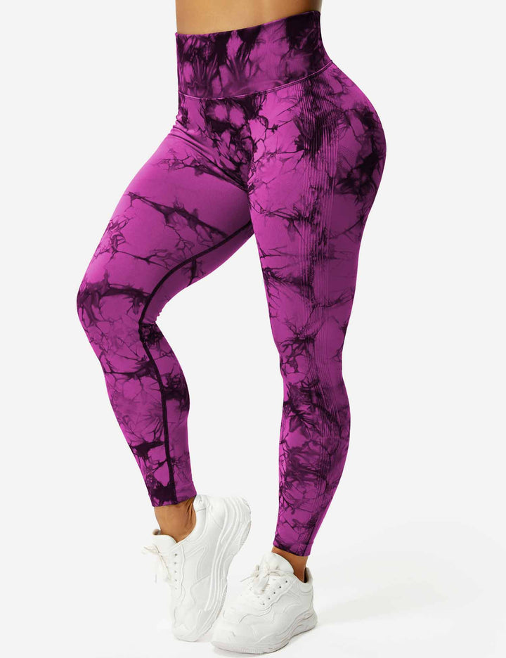 Vibrant tie dye leggings for women, making a bold activewear statement.