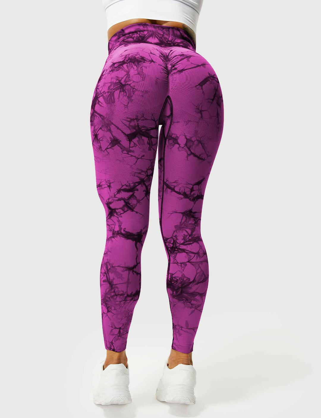 Comfortable yoga tie dye leggings for women's peaceful practice.