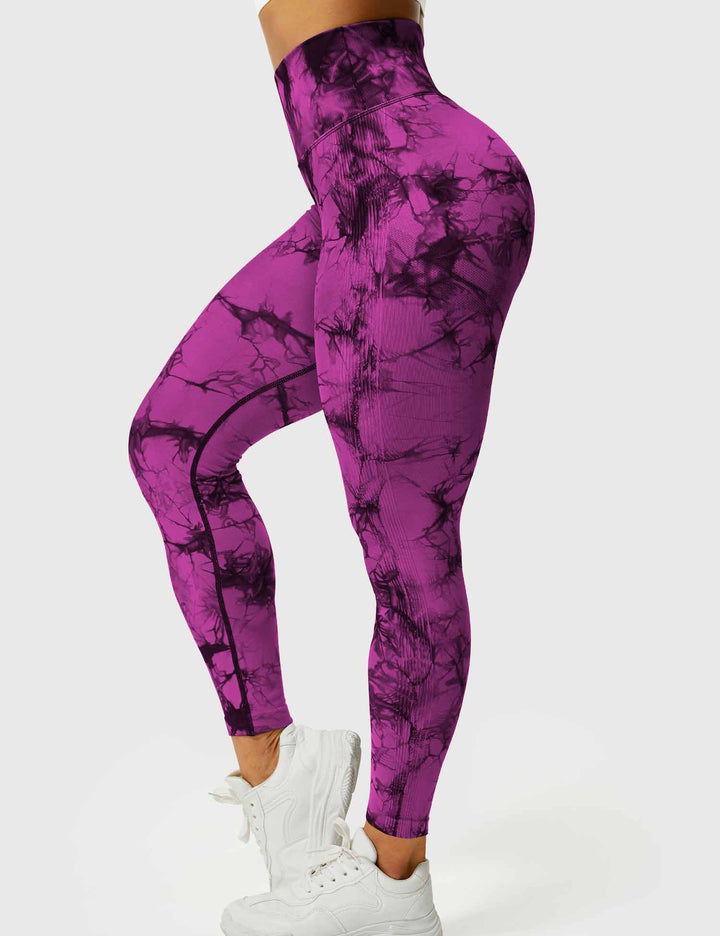 Fashion-forward tie dye leggings for women's active and casual wear.