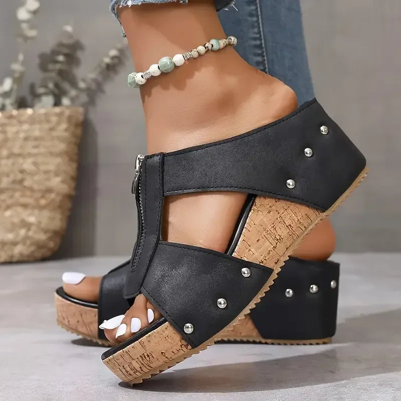 Supportive women's wedge sandals offering ultimate comfort for everyday summer outfits.