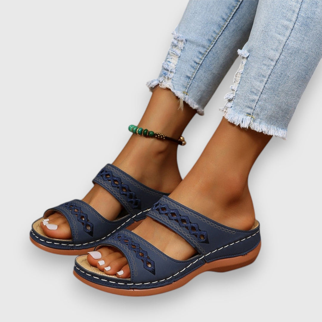 Stylish women's wide fit open-toe sandals designed for maximum everyday comfort.