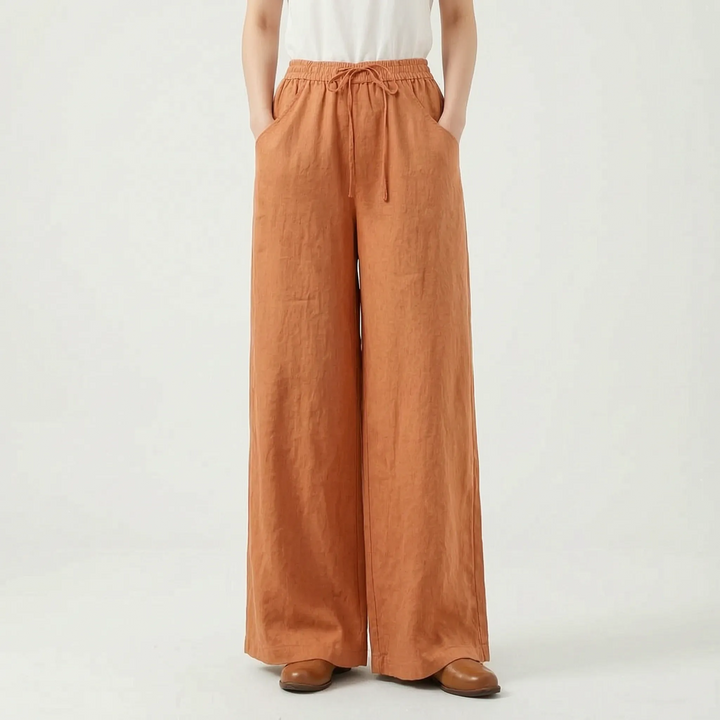 Versatile women's wide-leg pants in a comfortable, relaxed fit. Ideal casual wear for spring, summer, & everyday style.