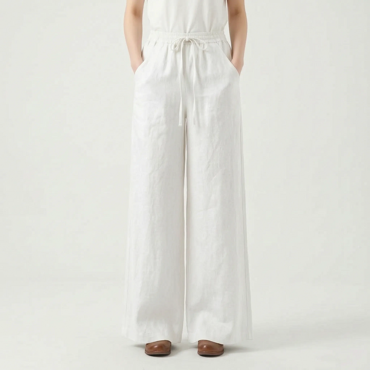 Easy pull-on wide-leg women's casual pants. Comfortable & chic, perfect for everyday style and summer fashion.