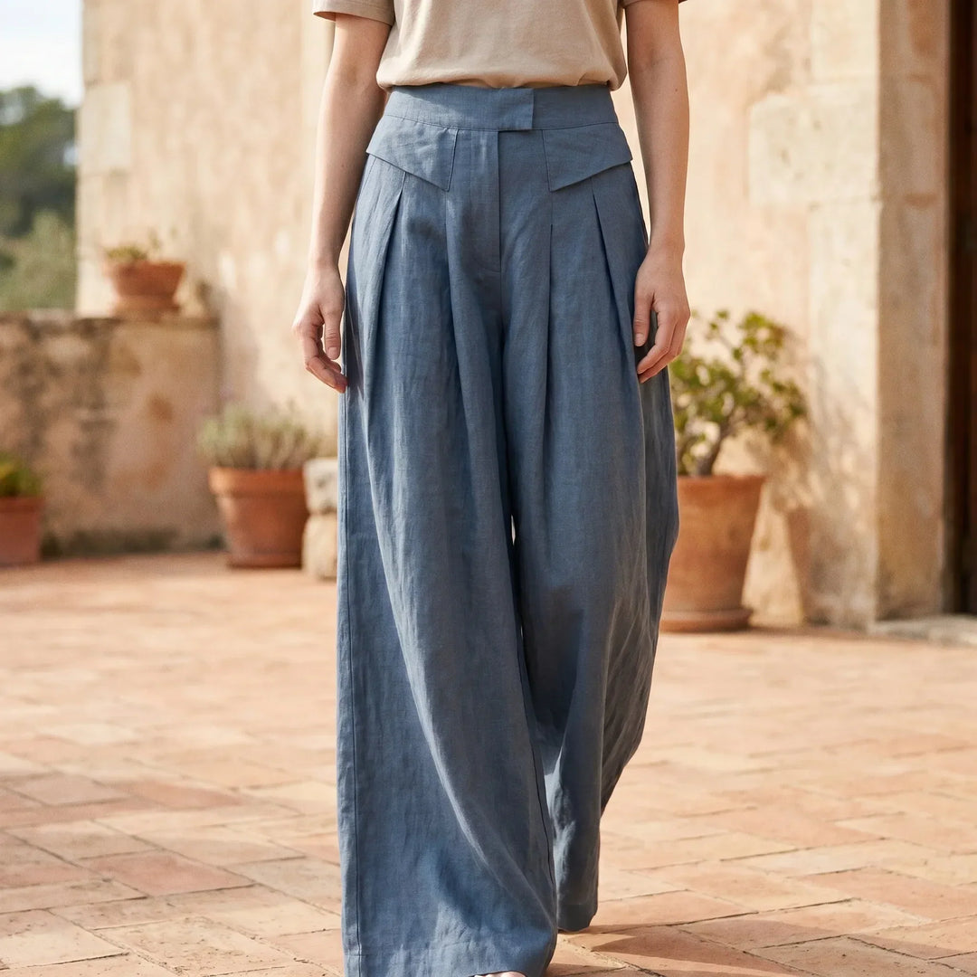 Women's comfortable wide-leg summer pants, perfect for casual everyday wear in warm weather.