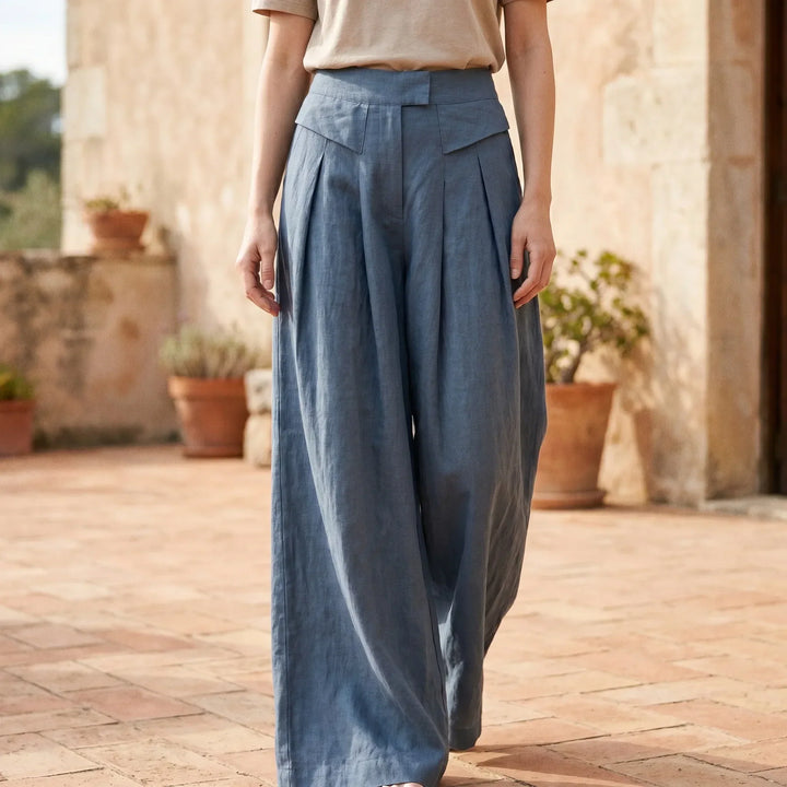 Women's comfortable wide-leg summer pants, perfect for casual everyday wear in warm weather.