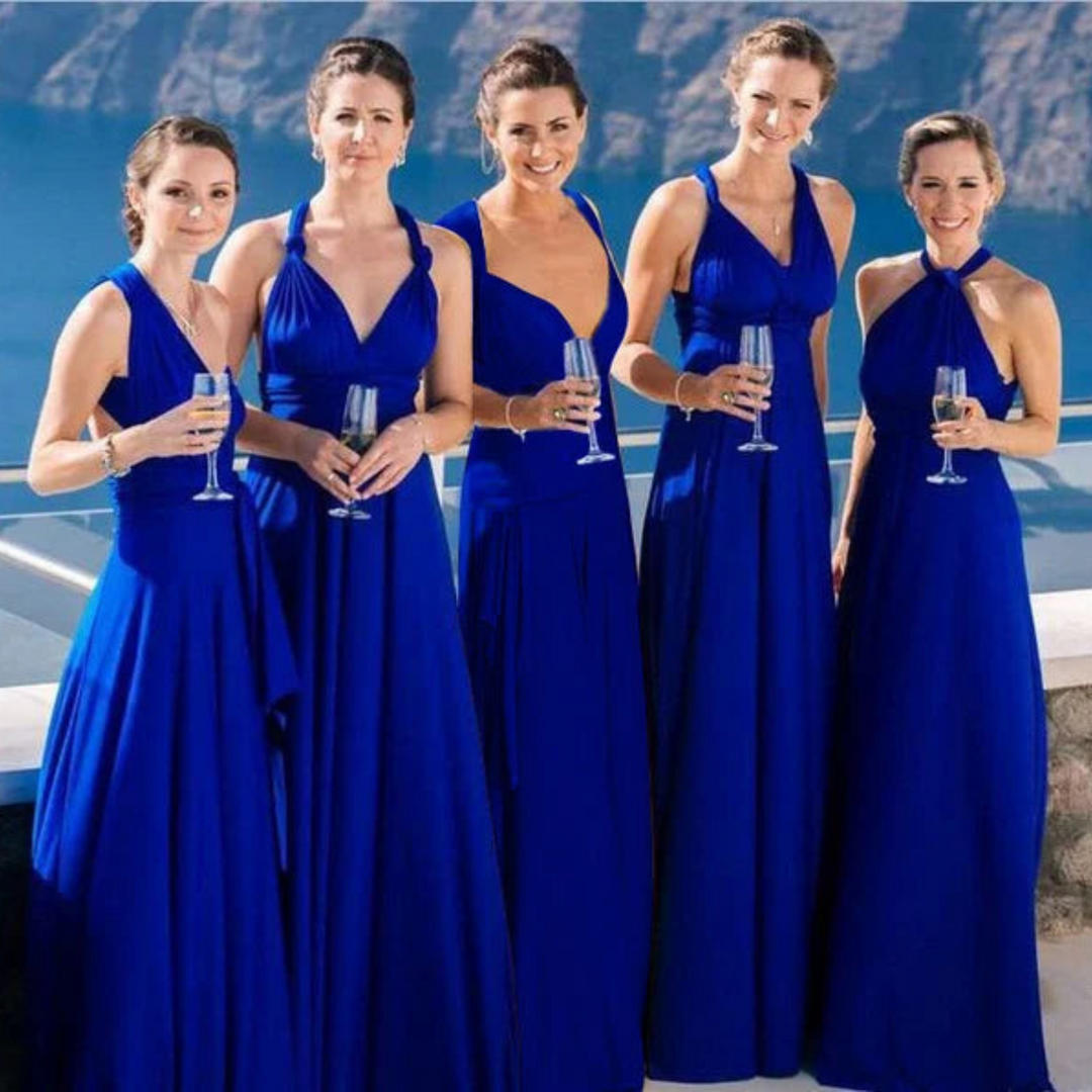 Modern Women's Convertible Backless Maxi Dress, a versatile & elegant piece for chic summer looks.