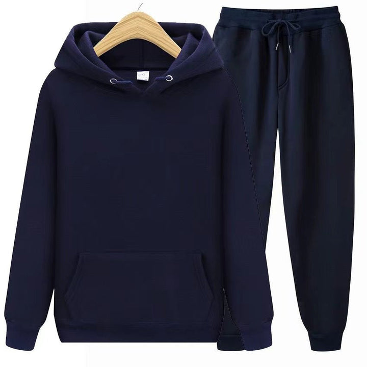 Relaxed fit women's sweatshirt & jogger casual outfit, perfect for home or errands.