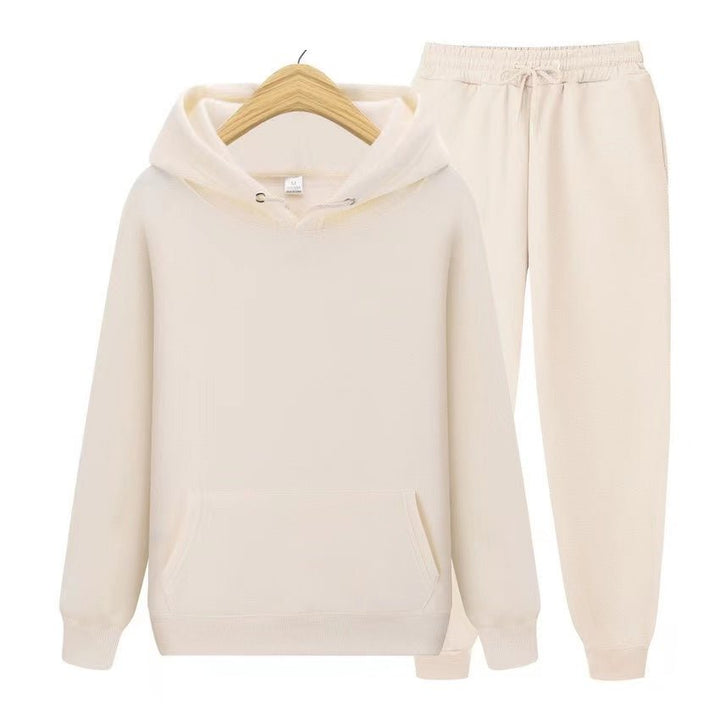 Versatile women's hooded sweatshirt & jogger set, a must-have for comfort and casual style.