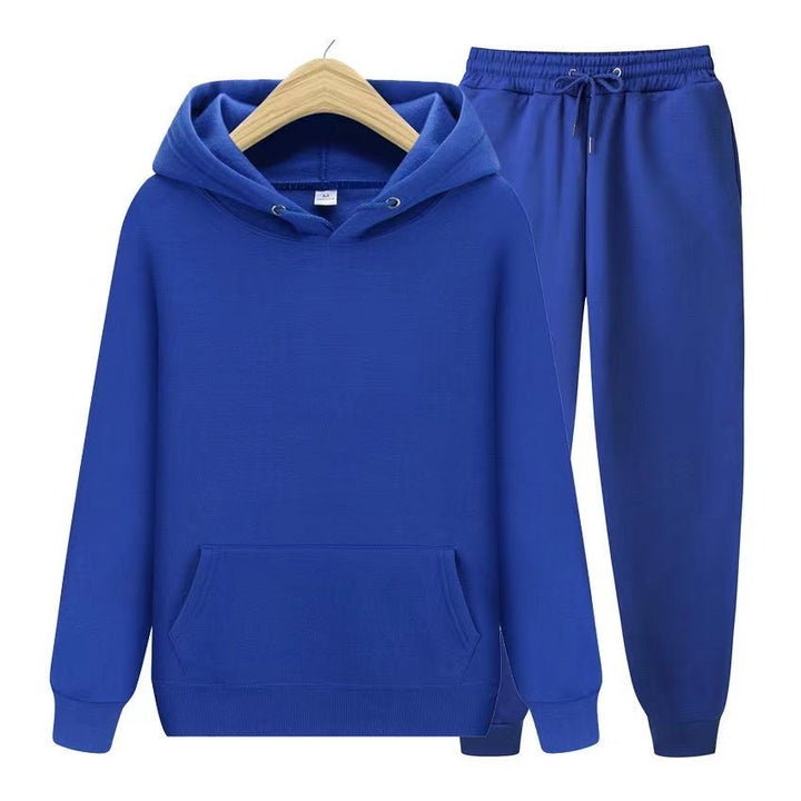 Full shot of women's two-piece hoodie jogger set, perfect for casual everyday wear & comfort.