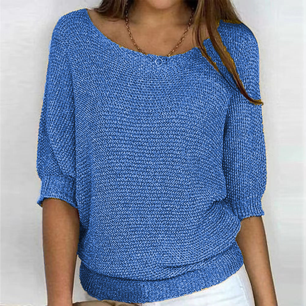 Soft women's pullover sweater, offering ultimate comfort for fall & winter.