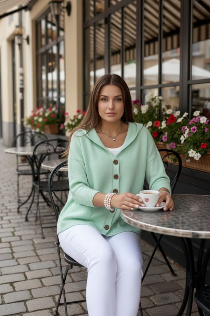 Versatile women's long sleeve hooded cardigan, a must-have for everyday comfort.