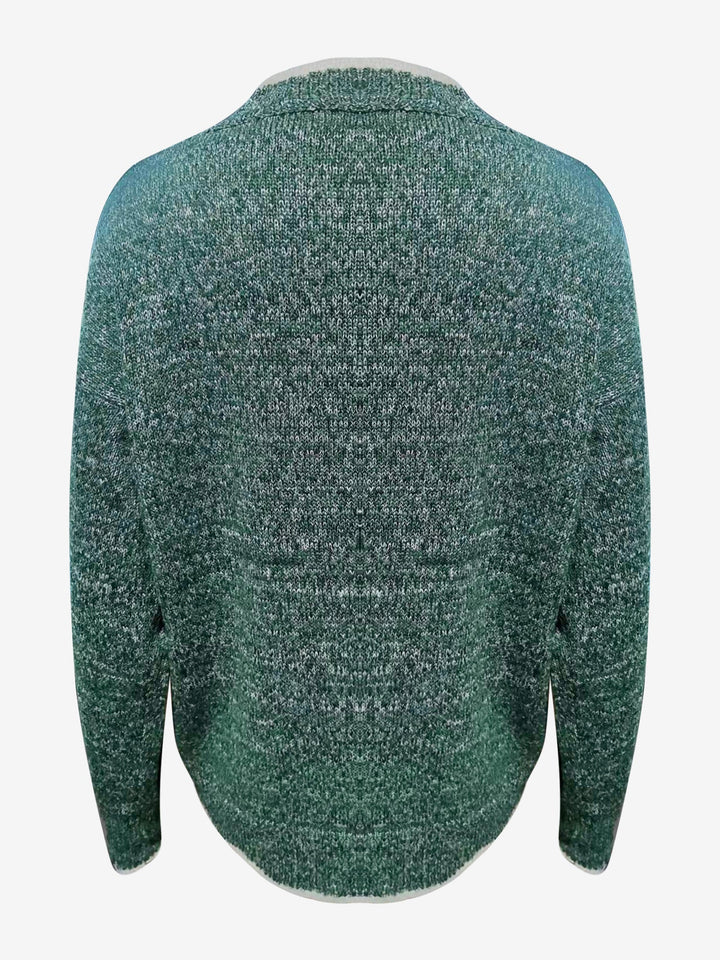 Relaxed fit women's casual V-neck sweatshirt in a soft knit fabric.