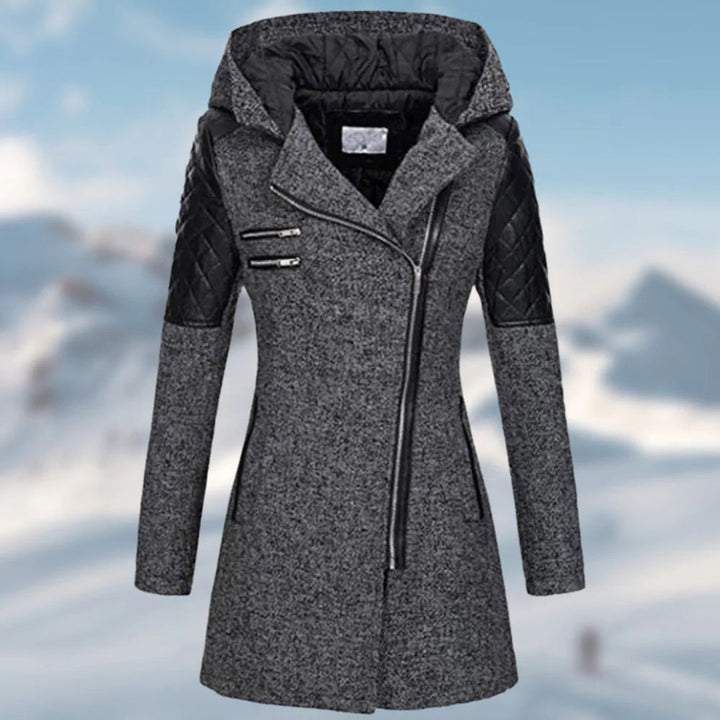 Durable women's quilted outerwear, offering ultimate warmth & protection for cold winter adventures.