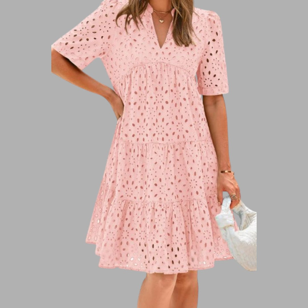 Versatile women's casual mini dress, perfect for summer, vacation, or everyday stylish comfort.
