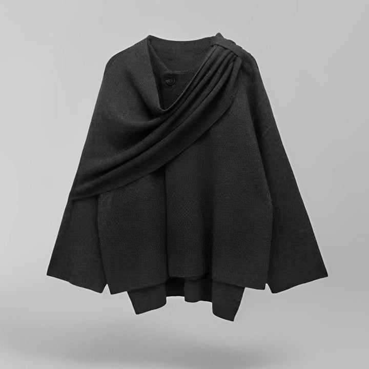 Versatile women's cape coat, perfect for elegant fashion and effortless, loose-fit styling.