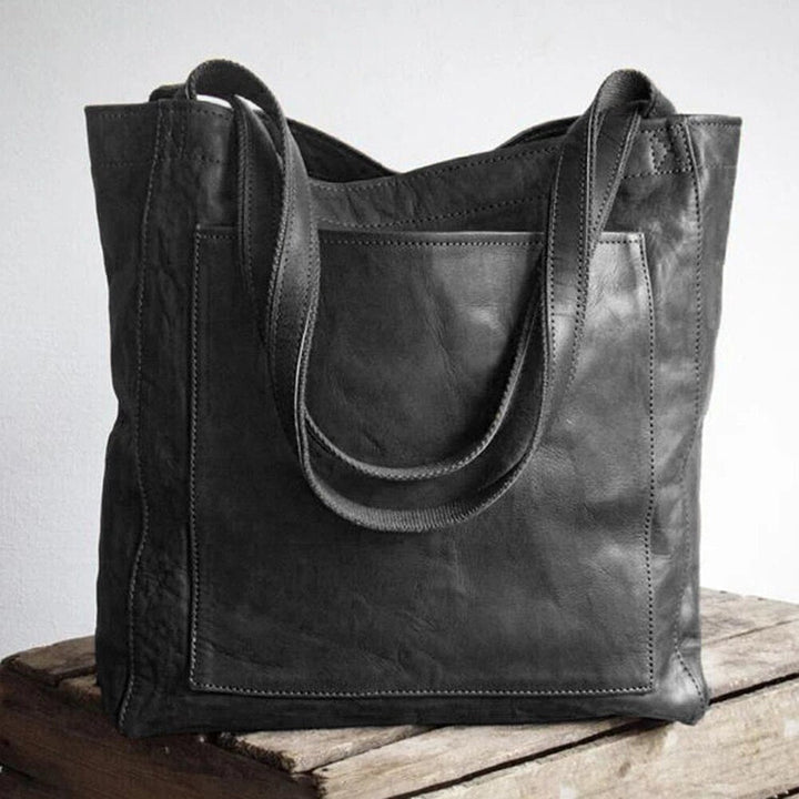 Elegant black women's tote bag. Spacious everyday shoulder bag, perfect work bag & fashion accessory for ladies.