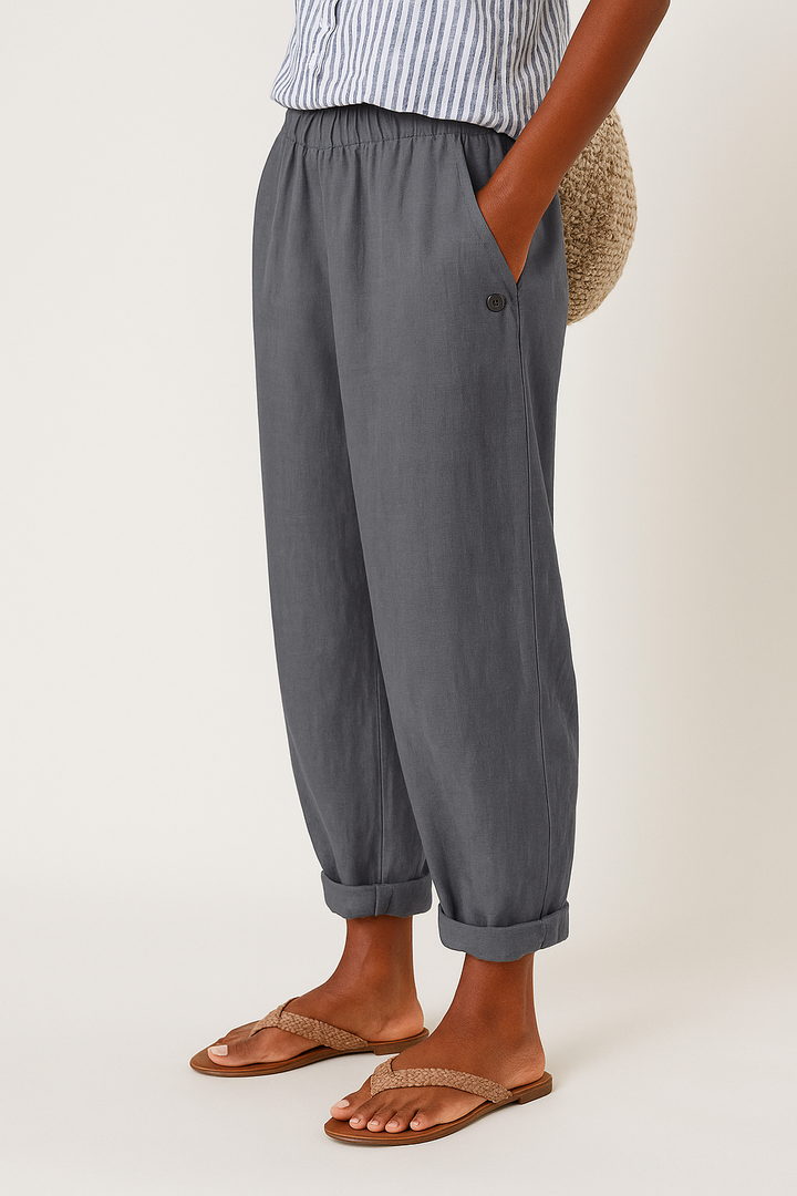 Effortless women's relaxed fit ankle pants, offering comfort, chic style, and versatility for daily wear.