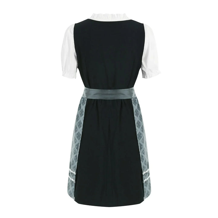Oktoberfest Dirndl midi dress: classic women's Bavarian folk costume with intricate details and a flattering fit.