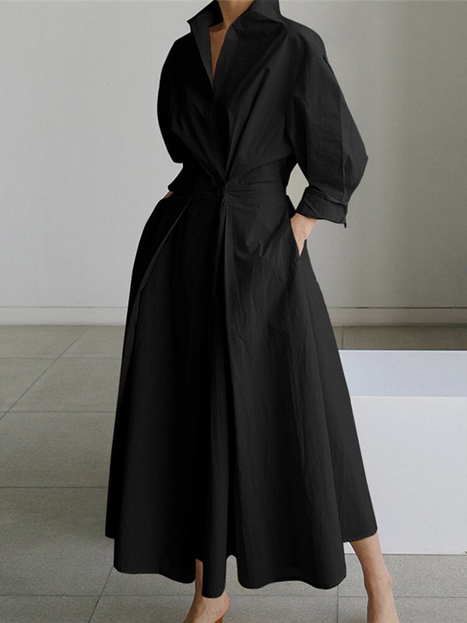 Lightweight, flowing women's long dress, offering elegant comfort for summer and spring fashion.