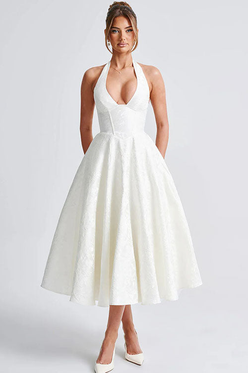 Beautiful halterneck maxi dress, perfect for proms and formal parties.