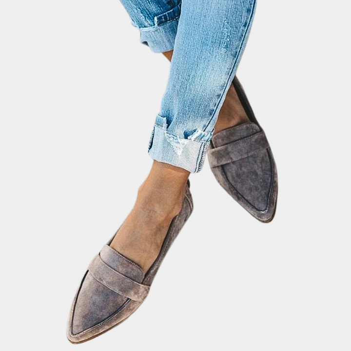 Women's elegant pointed-toe slip-on loafers, perfect for office or casual everyday wear.