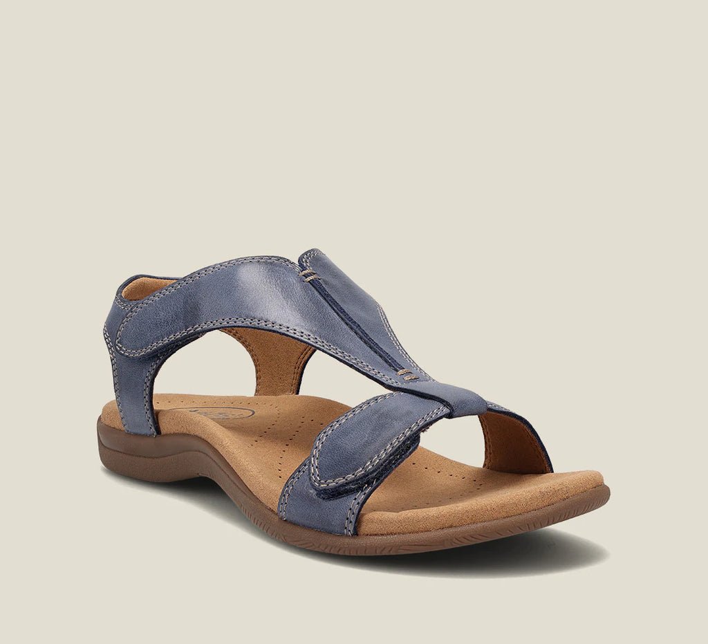 Elegant women's summer sandals with supportive orthopedic design and cushioned comfort for casual wear.