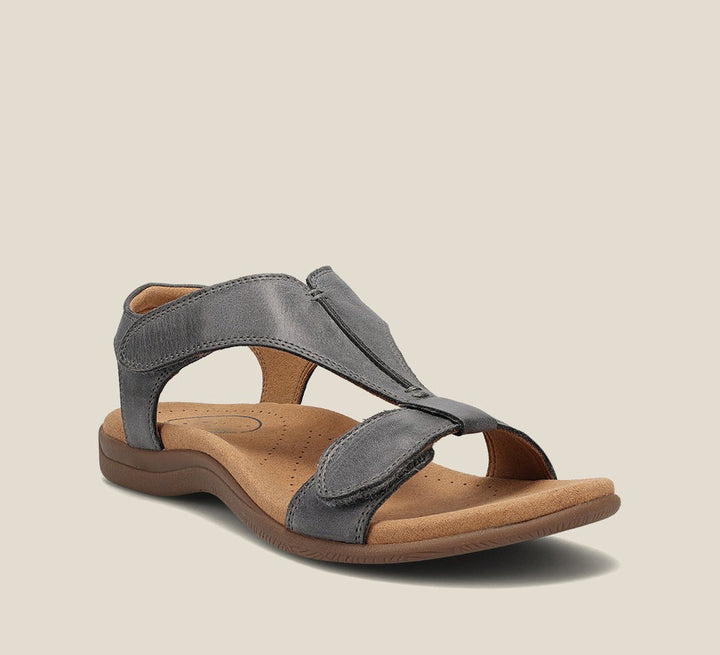 Women's adjustable T-strap orthopedic sandals, featuring cushioned footbeds & superior arch support.
