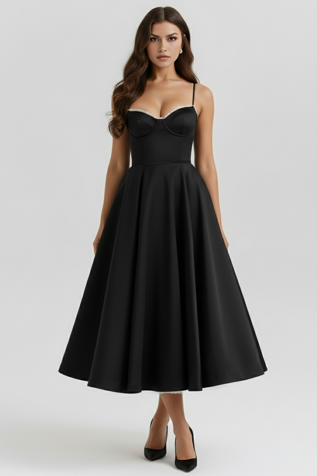 Enchanting Grace women's celebration midi dress. Elegant, versatile, & perfect for parties.