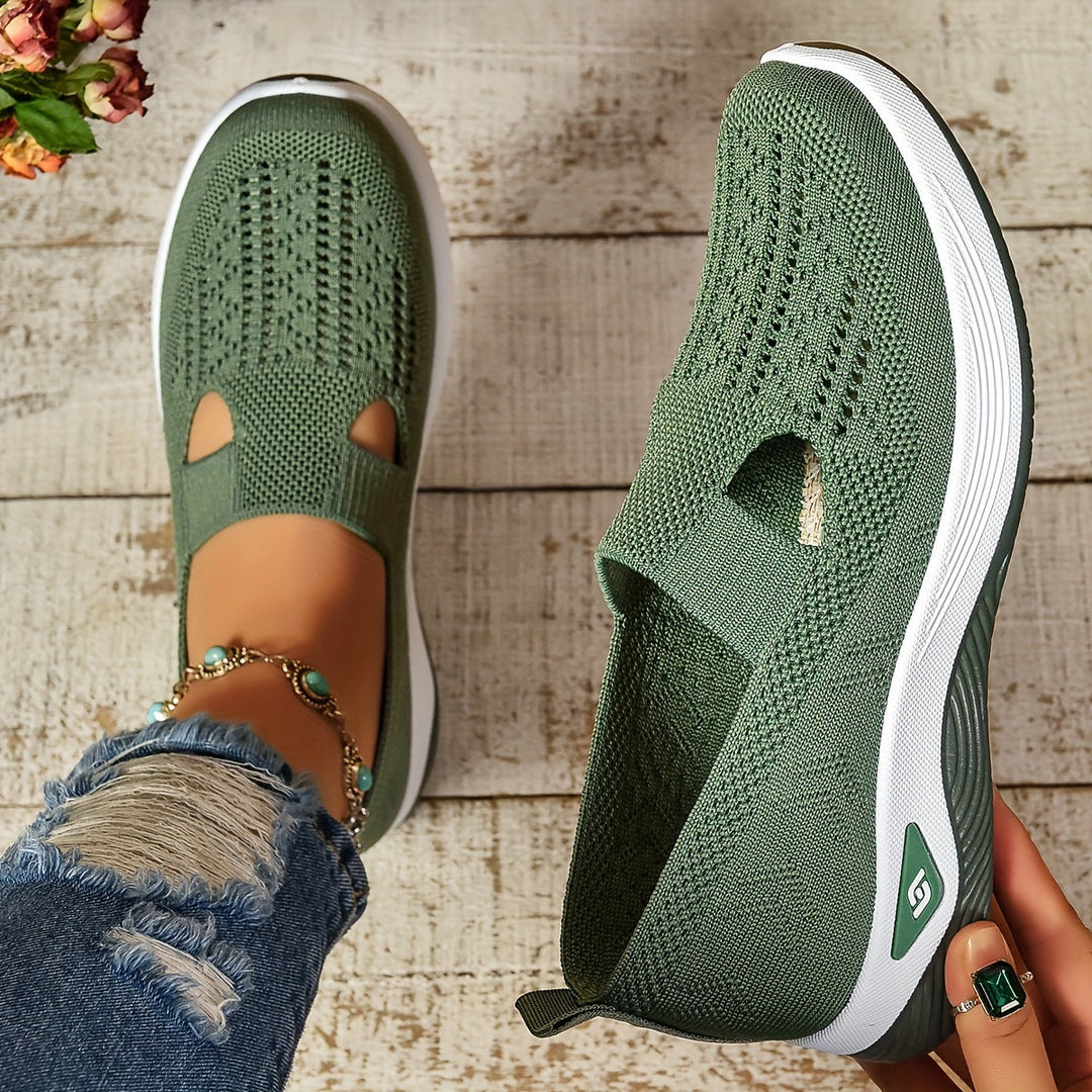 Lightweight women's walking sneakers, slip-on style for all-day ergonomic comfort.