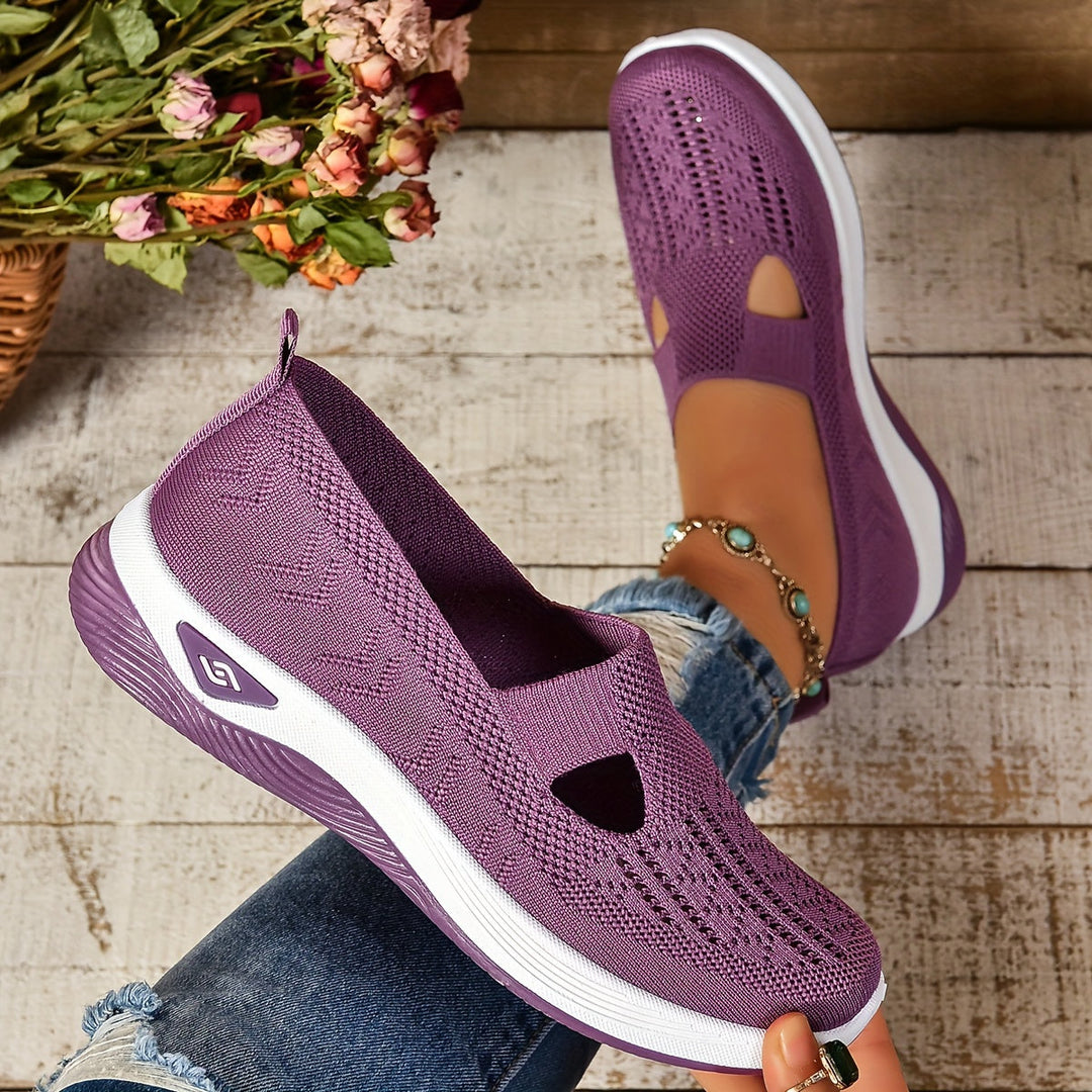 Easy wear women's slip-on sneakers with flexible sole, perfect for daily ergonomic comfort.