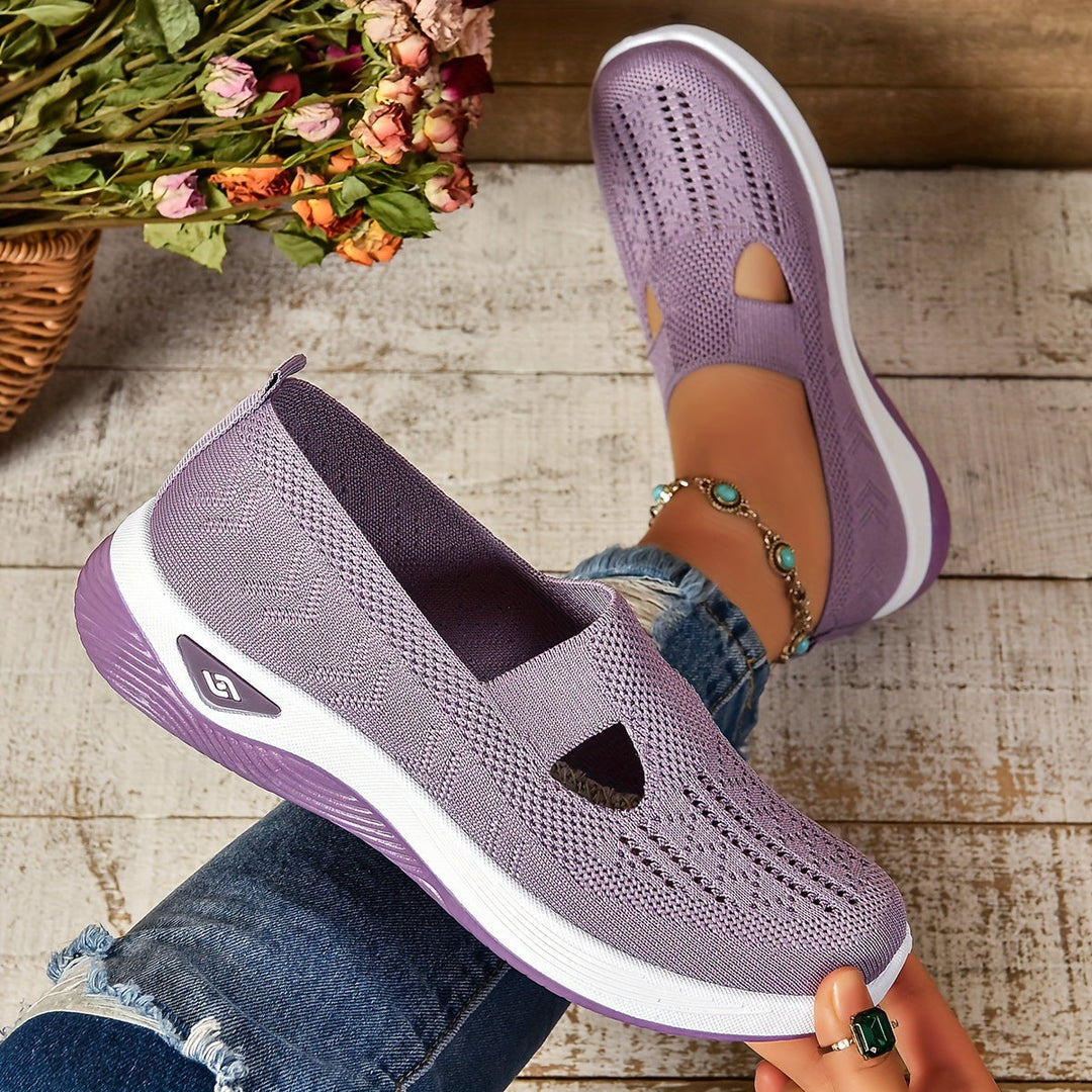Women's slip-on sneakers, ergonomic design provides all-day comfort for walking & travel.
