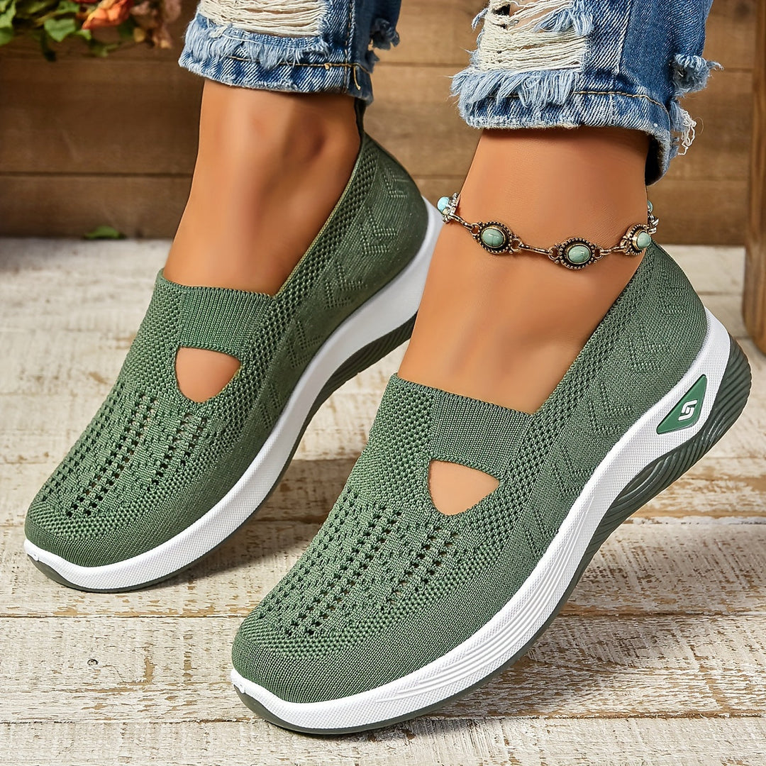 Stylish women's slip-on sneakers, ergonomic & lightweight for comfortable daily wear.
