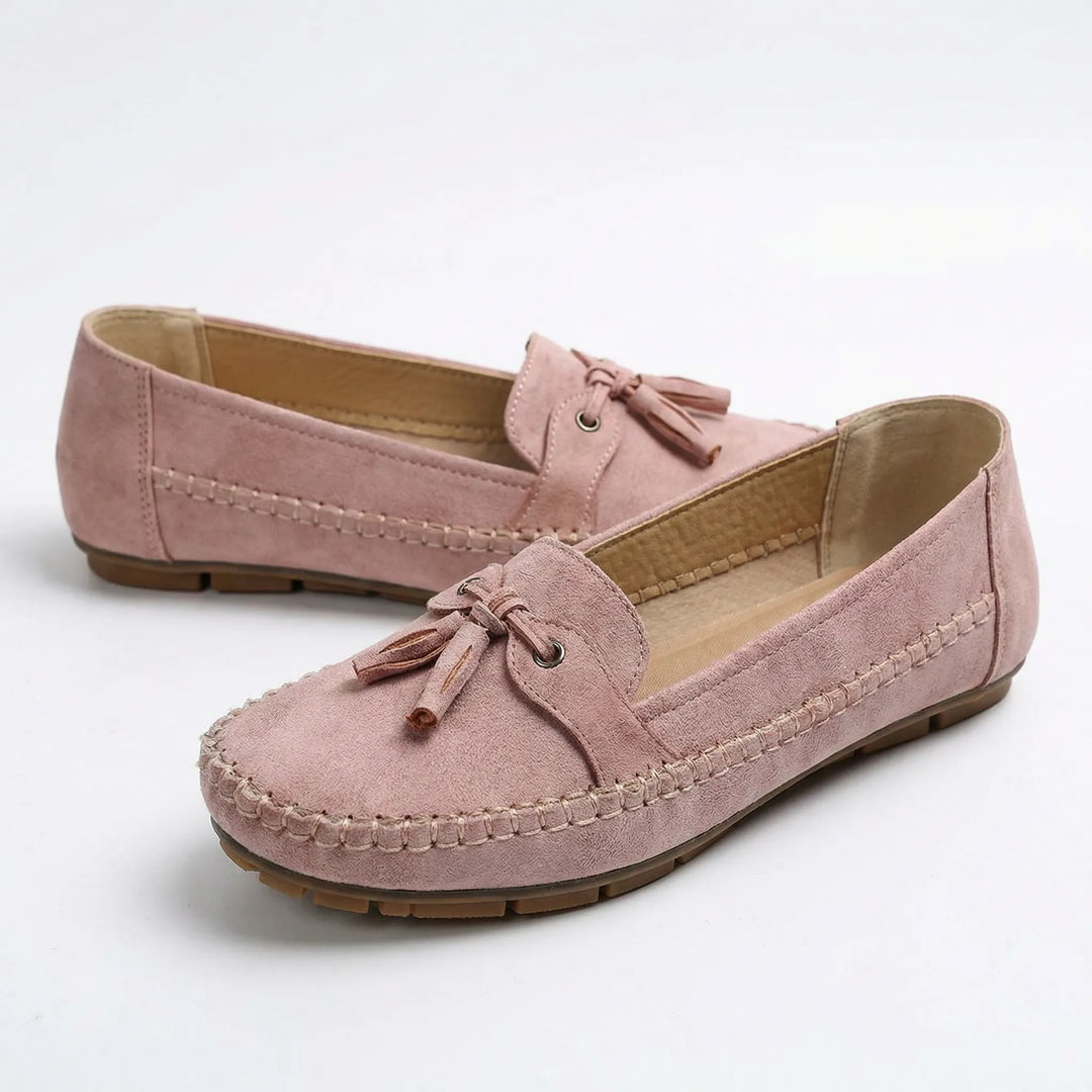 Soft, cushioned women's loafers with memory foam, offering extra wide comfortable fit.