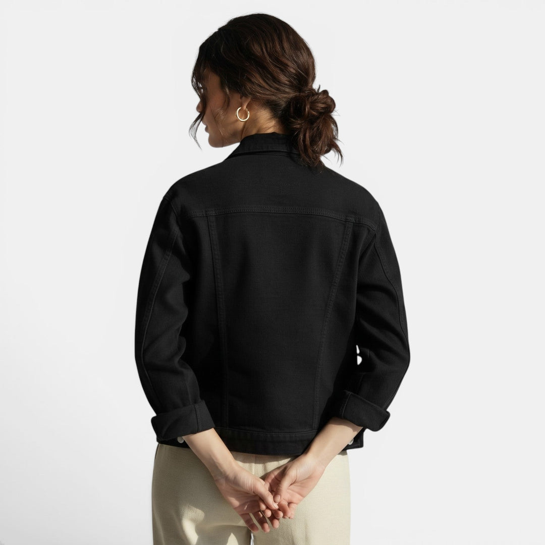 Ladies' versatile jacket, a sleek and stylish layering piece for all casual occasions.